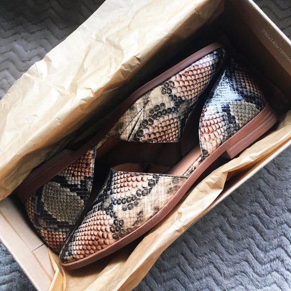 Madewell Leather Snakeskin Flats - Picture 5 of 5